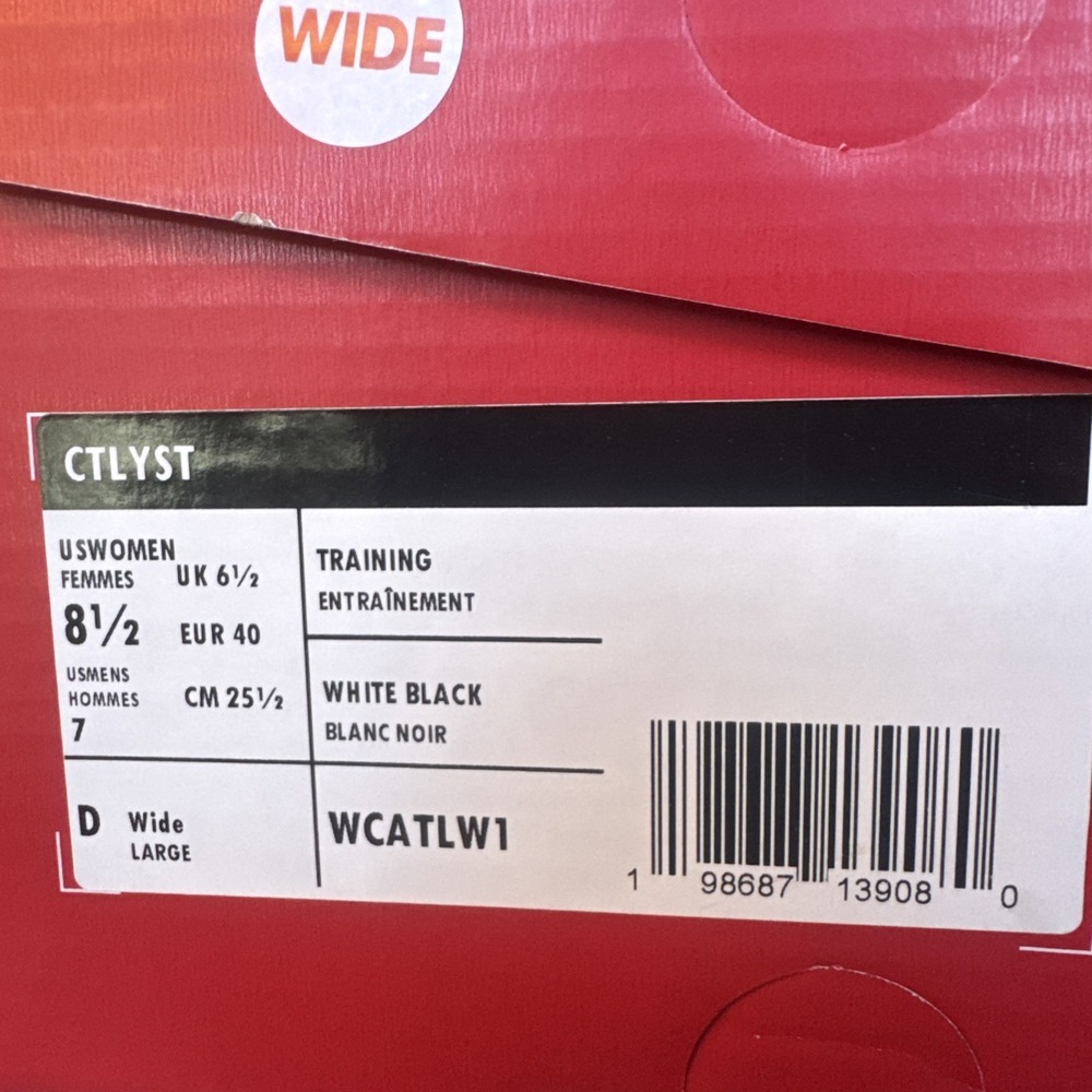 New Balance CTLYST Running Shoes Women's Size 8.5 D Wide White/Black WCATLW1 - Picture 6 of 6